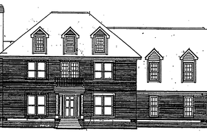 Colonial Exterior - Front Elevation Plan #30-337