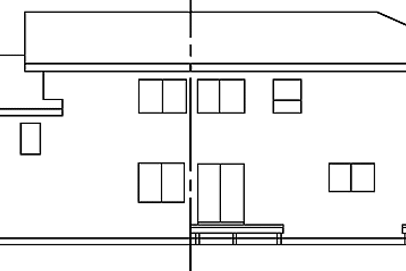 Home Plan - Exterior - Rear Elevation for Contemporary House Plan #60-983 - 3 bed, 2.5 bath