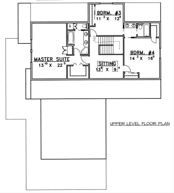 Architectural House Design - Bungalow Floor Plan - Upper Floor Plan #117-581