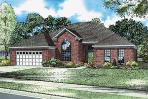 European Exterior - Front Elevation Plan #17-2695
