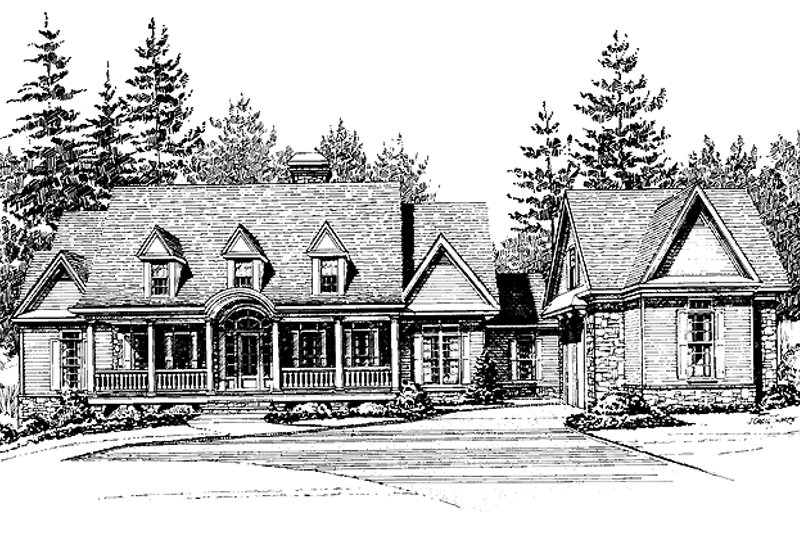 Home Plan - Colonial Exterior - Front Elevation Plan #71-147