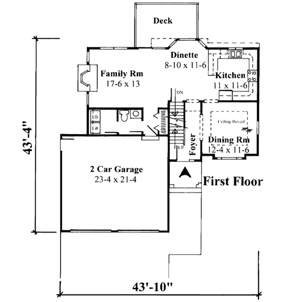 Traditional Floor Plan - Main Floor Plan #75-163