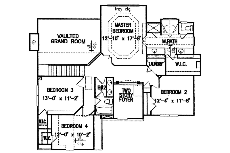 Home Plan - Floor Plan - Upper Floor for Country House Plan #54-240 - 4 bed, 2.5 bath