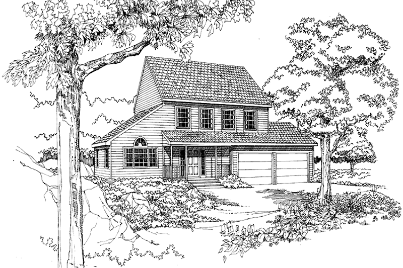 Home Plan - Country Exterior - Front Elevation Plan #959-2