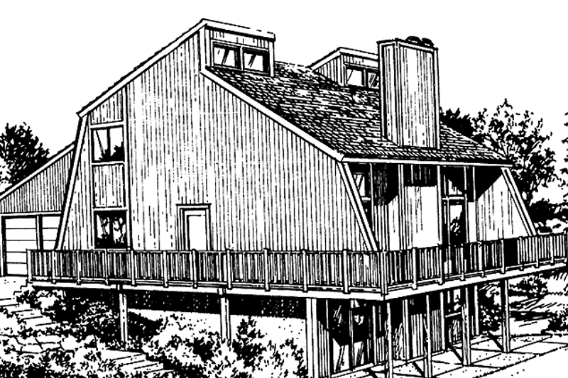 Home Plan - Prairie Exterior - Front Elevation Plan #320-1208