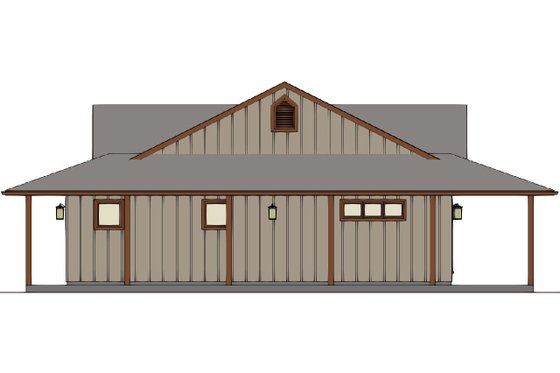 Exterior - Other Elevation for Farmhouse House Plan #126-255 - 3 bed, 2.5 bath