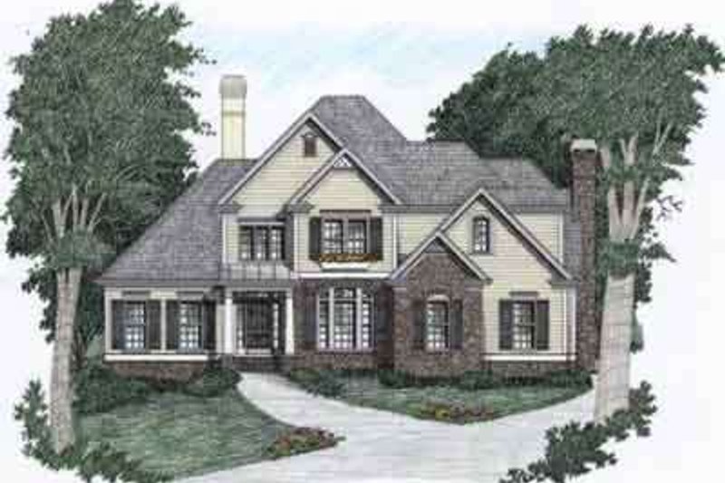 House Blueprint - Traditional Exterior - Front Elevation Plan #129-102
