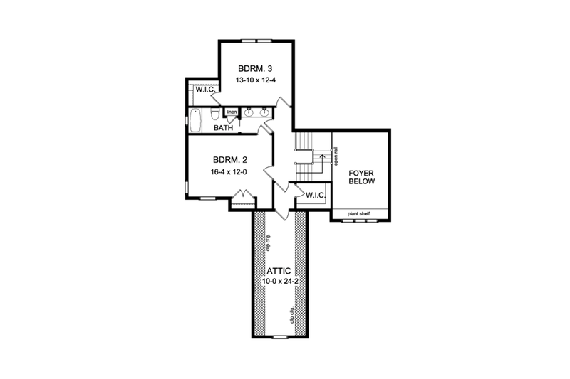 Dream House Plan - Floor Plan - Upper Floor for Colonial House Plan #1010-112 - 3 bed, 3 bath