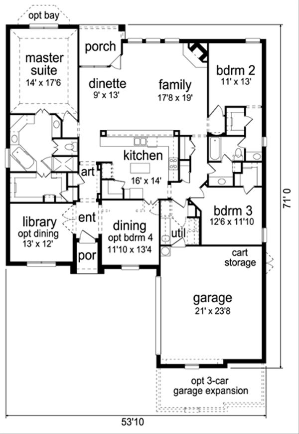 House Plan Design - European Floor Plan - Main Floor Plan #84-561