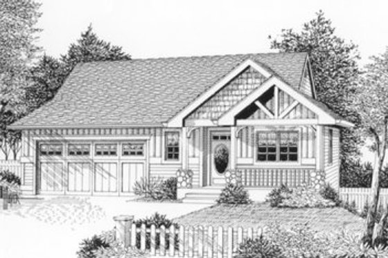 Exterior - Front Elevation for Craftsman House Plan #53-226 - 3 bed, 2.5 bath