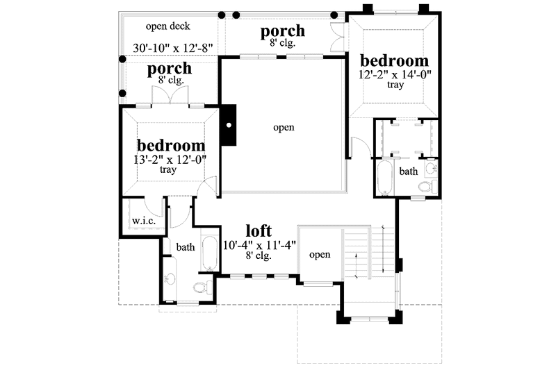 Home Plan - Floor Plan - Upper Floor for Traditional House Plan #930-114 - 3 bed, 3.5 bath