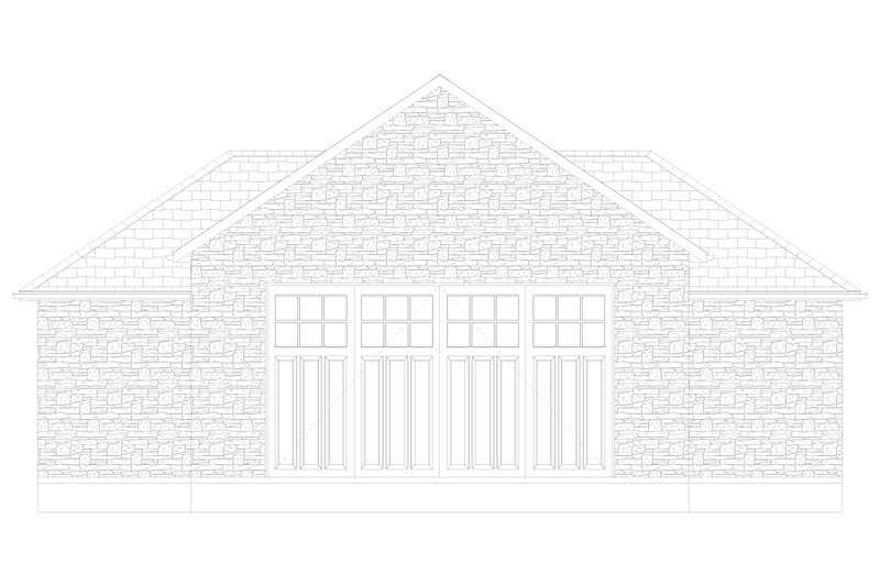 Home Plan - Exterior - Rear Elevation 1 for European House Plan #1060-166, 1 bath