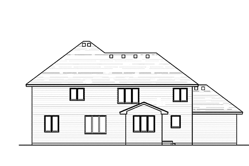 Architectural House Design - Exterior - Rear Elevation for Craftsman House Plan #51-1032 - 4 bed, 3.5 bath
