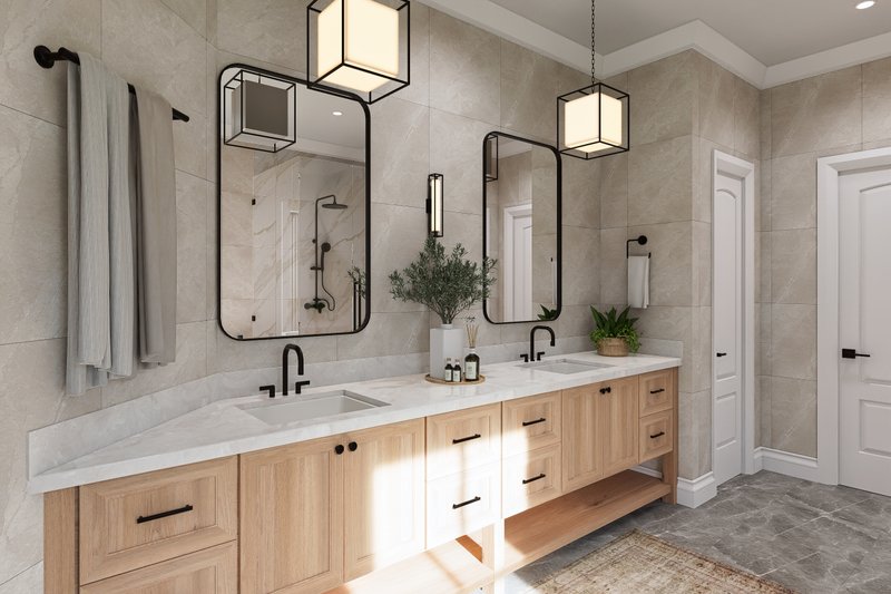 House Blueprint - Interior - Master Bathroom for Traditional House Plan #54-682 - 3 bed, 3 bath
