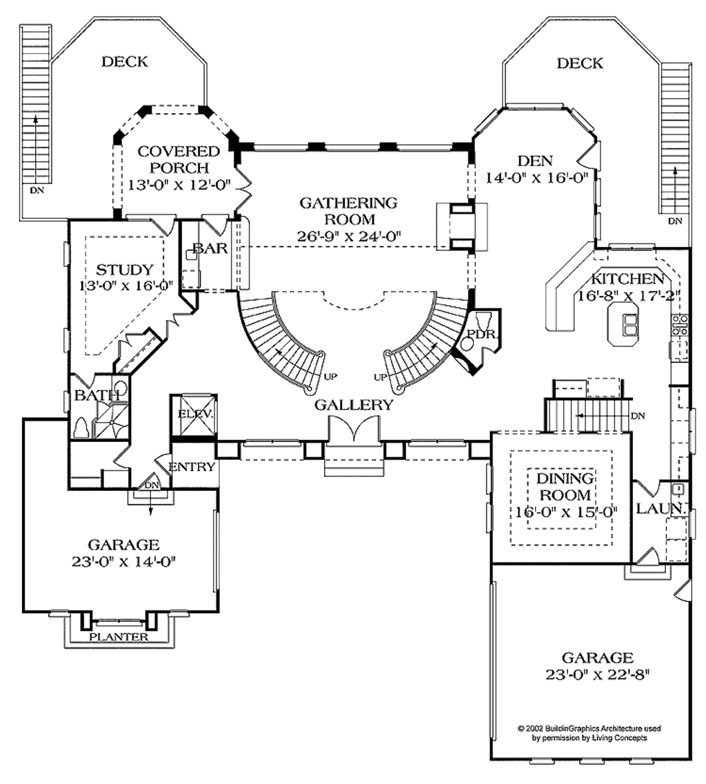 Double Staircase Floor Plans