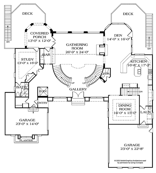 Dream House Plan - Mediterranean Floor Plan - Main Floor Plan #453-380