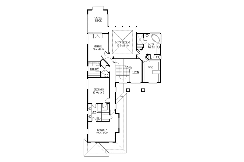 Dream House Plan - Floor Plan - Upper Floor for Prairie House Plan #132-518 - 5 bed, 4.5 bath