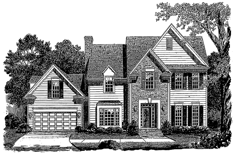 Architectural House Design - Colonial Exterior - Front Elevation Plan #453-145