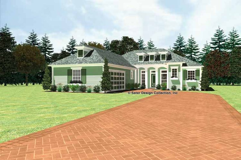 Home Plan - Exterior - Front Elevation 3 for Classical House Plan #930-439 - 3 bed, 2 bath