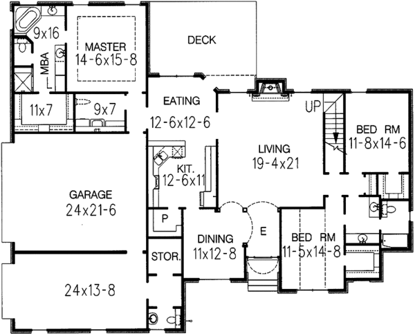 Home Plan - Traditional Floor Plan - Main Floor Plan #15-296