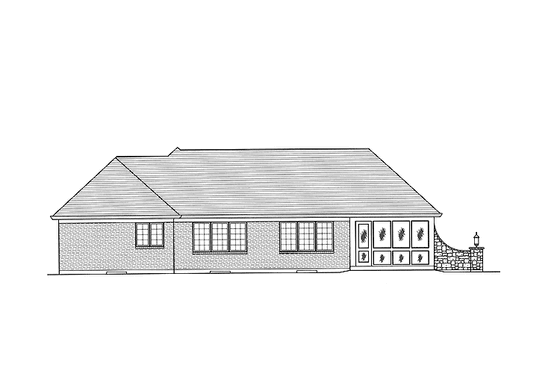 Exterior - Rear Elevation for Traditional House Plan #46-803 - 3 bed, 2.5 bath