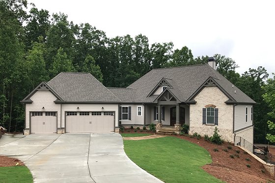 Exterior - Front Elevation 4 for Craftsman House Plan #437-76 - 4 bed, 3.5 bath