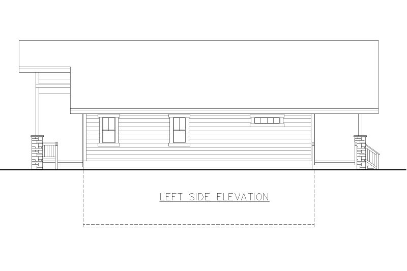 Architectural House Design - Exterior - Other Elevation for Craftsman House Plan #117-1048 - 3 bed, 3 bath
