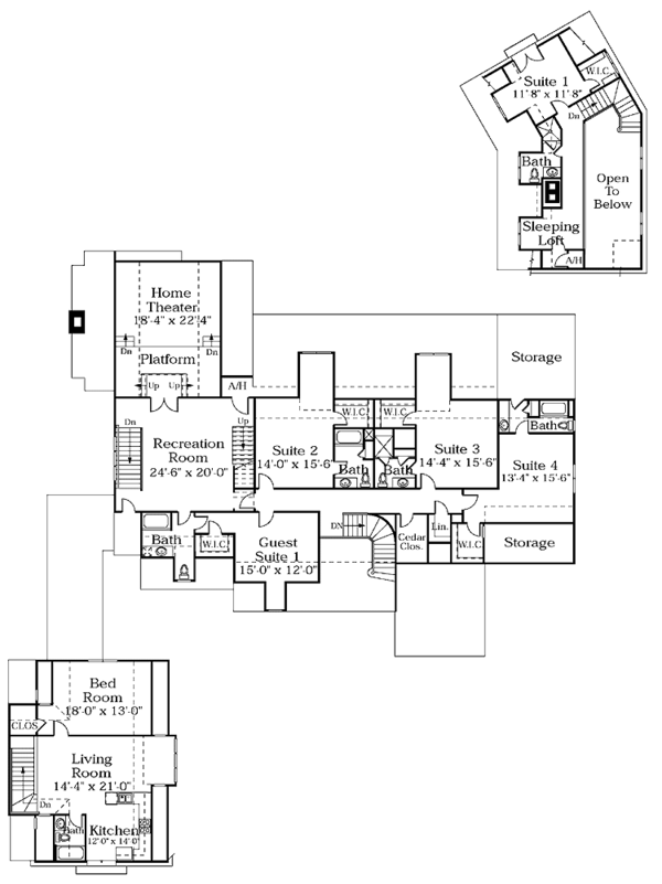 Dream House Plan - Country Floor Plan - Upper Floor Plan #453-153
