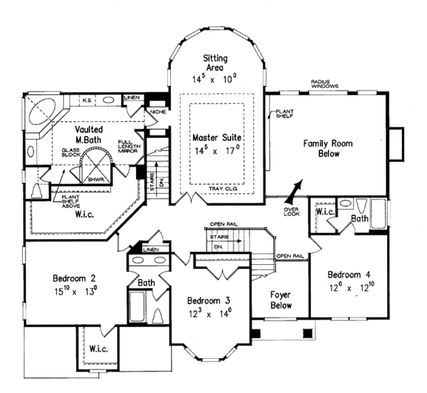House Plan Design - Mediterranean Floor Plan - Upper Floor Plan #927-376