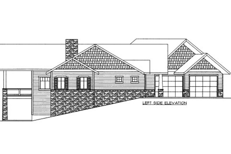 Architectural House Design - Exterior - Other Elevation 1 for Bungalow House Plan #117-708 - 5 bed, 3 bath
