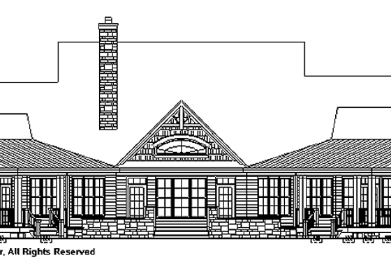 Exterior - Rear Elevation 2 for Craftsman House Plan #929-361 - 3 bed, 3.5 bath