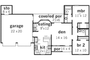 Country Style House Plan - 2 Beds 2 Baths 987 Sq/Ft Plan #16-287 