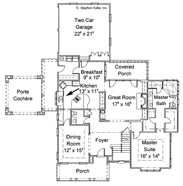 Dream House Plan - Country Floor Plan - Main Floor Plan #429-264