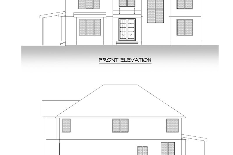 House Blueprint - Exterior - Other Elevation 3 for Traditional House Plan #1066-201 - 5 bed, 4 bath