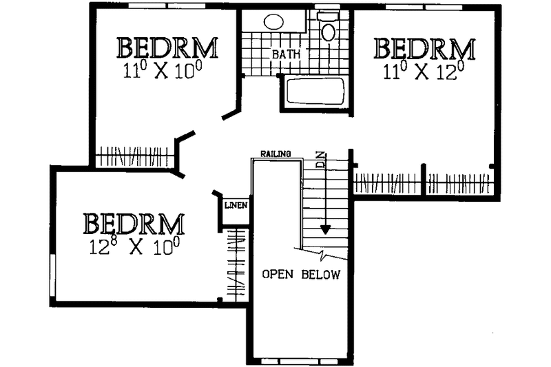 Dream House Plan - Floor Plan - Upper Floor for Country House Plan #72-940 - 4 bed, 2.5 bath