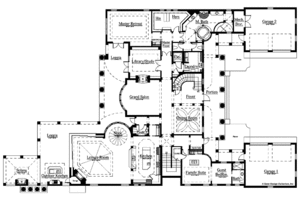 Southern Style House Plan - 4 Beds 4.5 Baths 6725 Sq/Ft Plan #930-354 ...