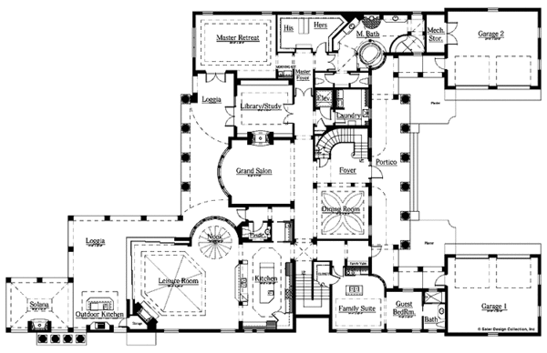 Architectural House Design - Southern Floor Plan - Main Floor Plan #930-354