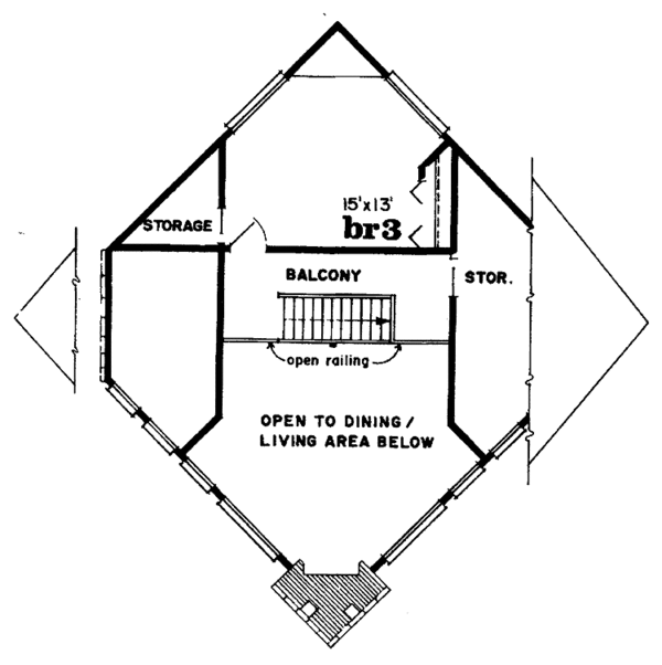 Architectural House Design - Floor Plan - Upper Floor Plan #47-922