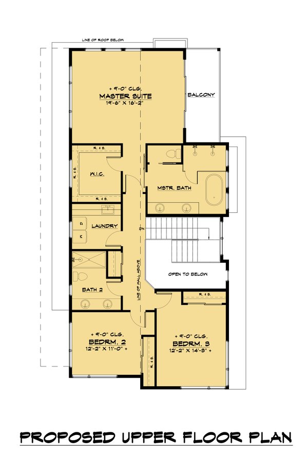 Contemporary Floor Plan - Upper Floor Plan #1066-191