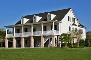 Exterior - Front Elevation 4 for Colonial House Plan #137-101 - 4 bed, 4.5 bath