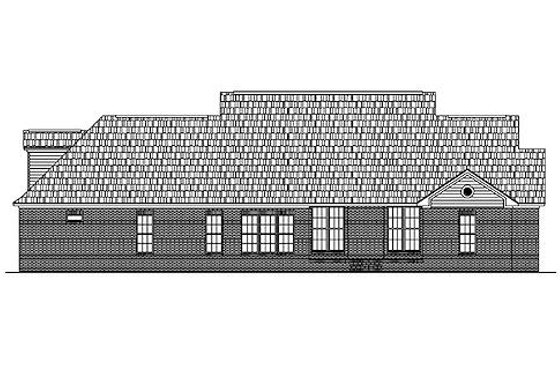 Exterior - Rear Elevation for Colonial House Plan #430-35 - 4 bed, 3.5 bath