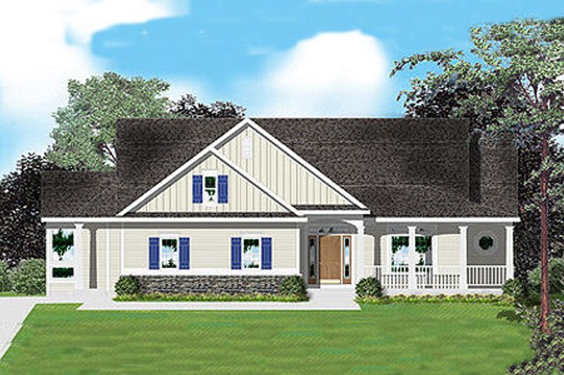 Traditional Style House Plan - 3 Beds 2.5 Baths 2045 Sq/Ft Plan #49-264