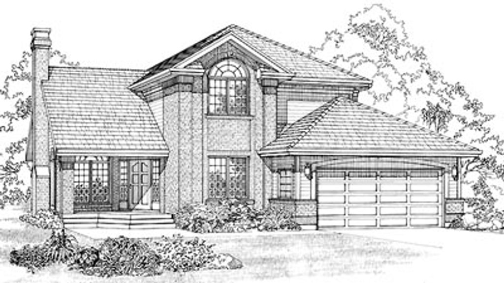 Exterior - Front Elevation 2 for Traditional House Plan #47-286 - 3 bed, 2.5 bath