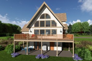 House Blueprint - Exterior - Front Elevation for Modern House Plan #126-103 - 3 bed, 2.5 bath