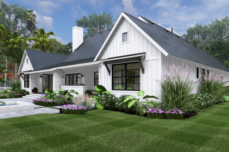 Dream House Plan - Exterior - Other Elevation 2 for Farmhouse House Plan #120-284 - 3 bed, 3.5 bath