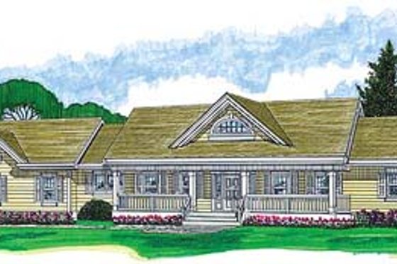 Exterior - Front Elevation for Ranch House Plan #47-378 - 3 bed, 2 bath