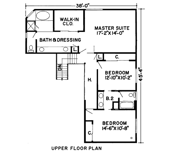 Modern Floor Plan - Upper Floor Plan #312-770