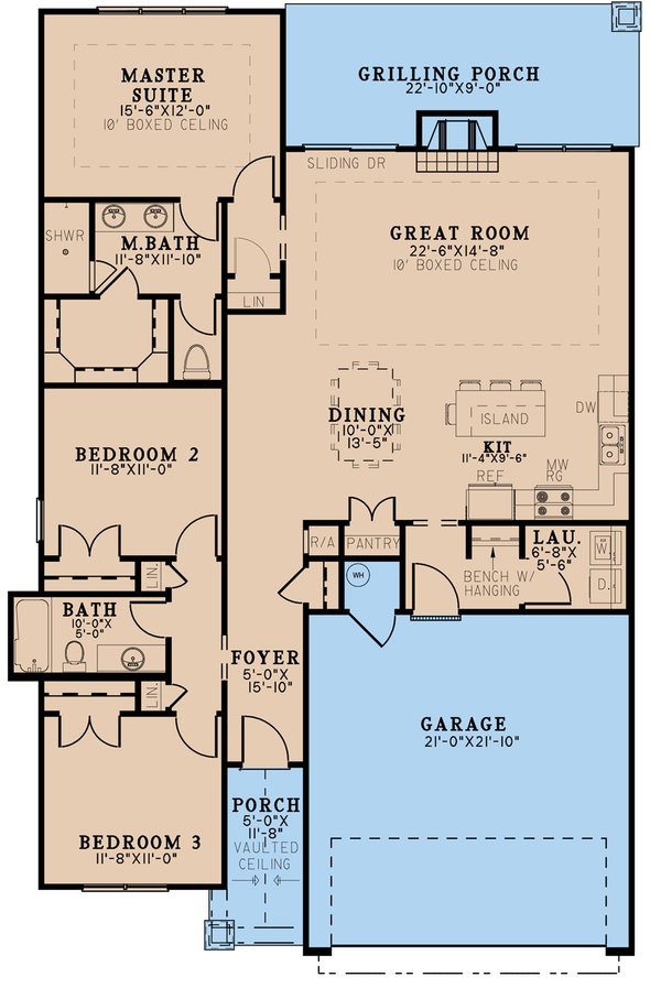 Home Plan - Cottage Floor Plan - Main Floor Plan #923-254