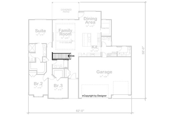 Floor Plan - Other Floor for Modern House Plan #20-2489 - 3 bed, 2.5 bath