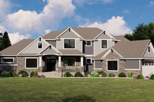 Dream House Plan - Craftsman Exterior - Front Elevation Plan #1064-120